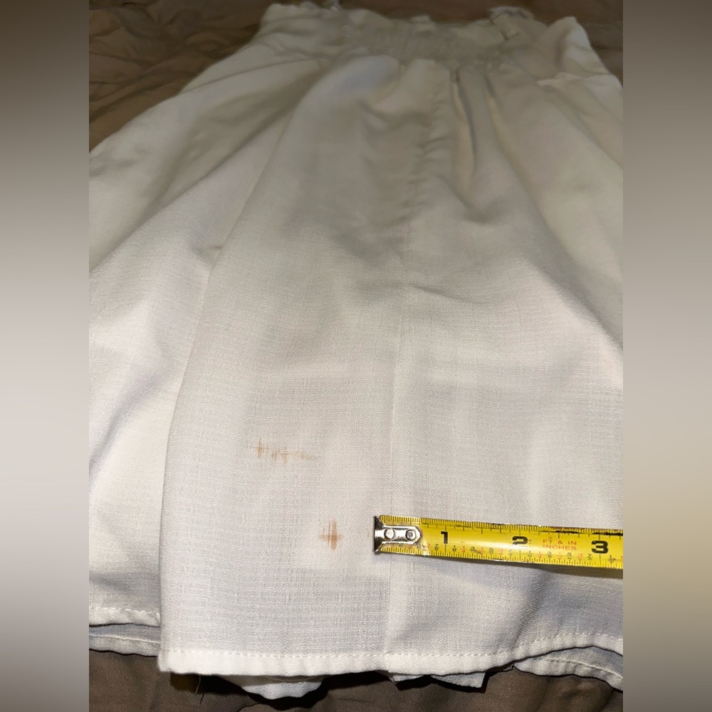 NAIF White Button-Front Mini Dress L - Picture 10 of 10